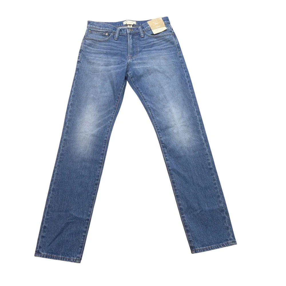 Madewell Men 30X32 Slim Authentic Flex Premium Denim Jeans Straight Medium Wash